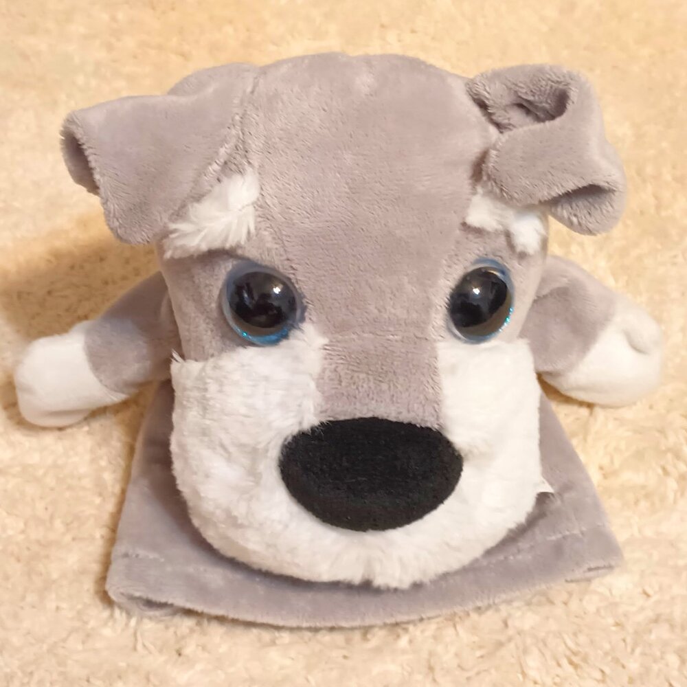 VGUC~Kellytoy 10" Scottish Terrier Plush Hand Puppet w/ Big Blue Sparkling Eyes